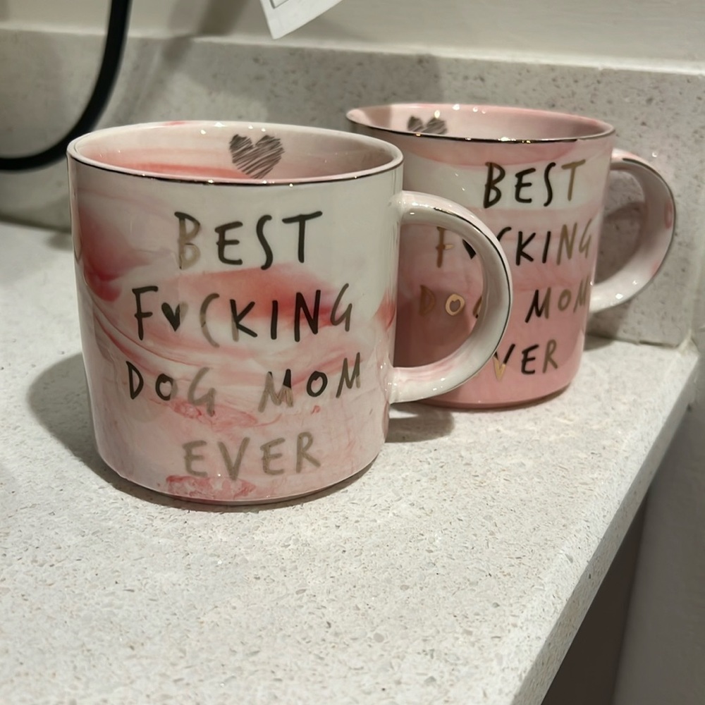 Set of mugs -- NEW BEST FUCKING DOG MOM EVER ❤️